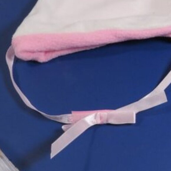 Baby Rabbit Bunny Infant Cap Hat & Bunny Slippers (almost a costume) Easter - Picture 8 of 9